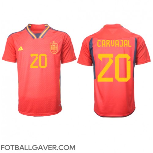 Spania Daniel Carvajal #20 Fotballklær Hjemmedrakt VM 2022 Kortermet